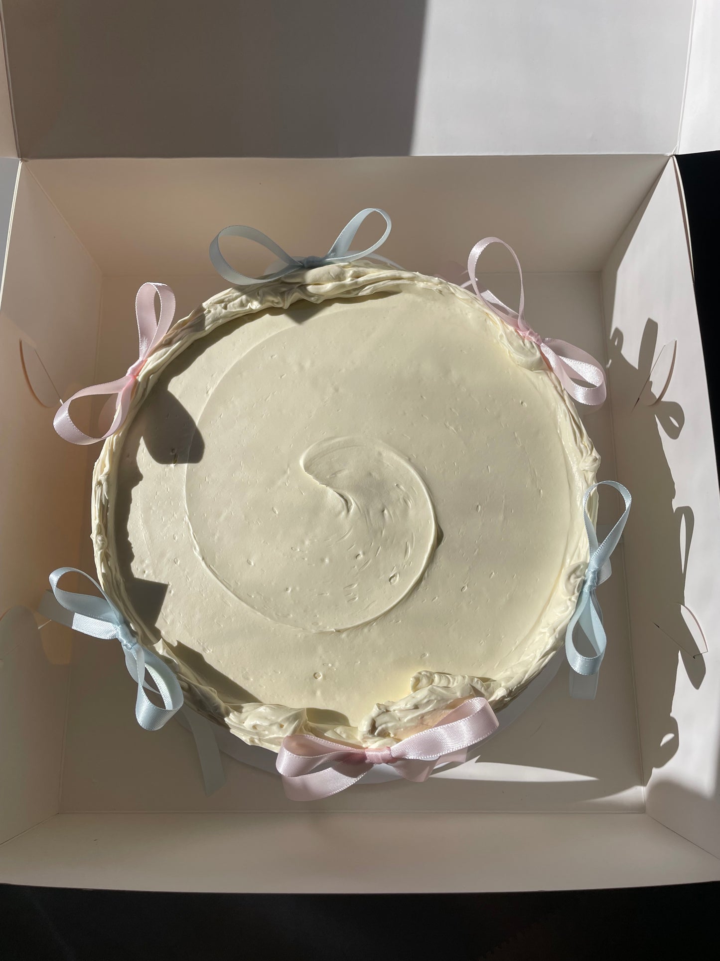 Gender Reveal Bow Cake