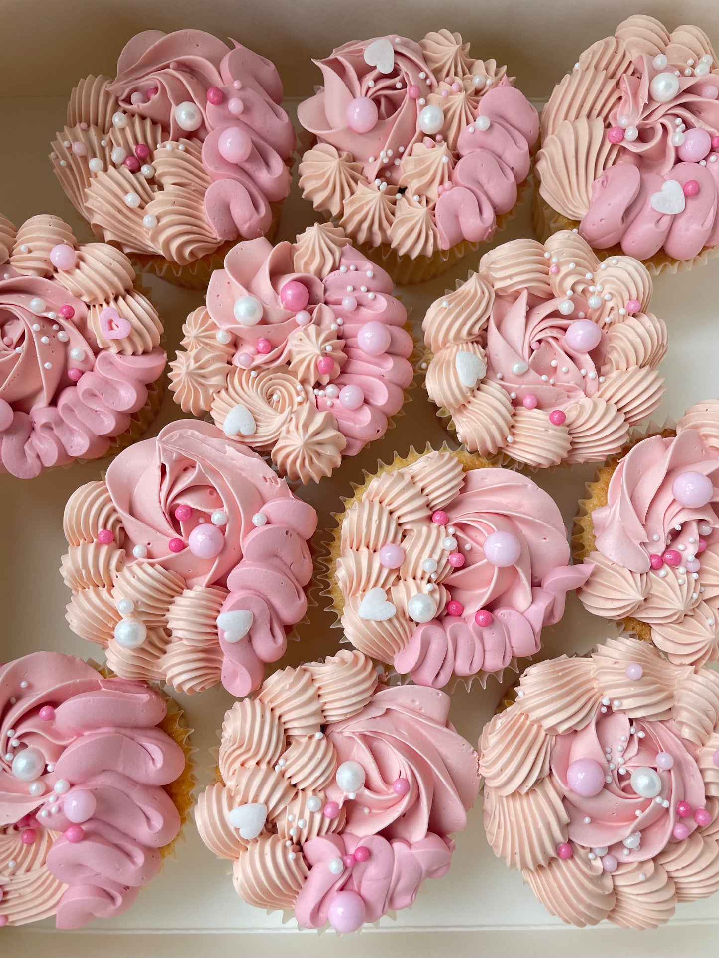 Colourful Piped Cupcakes