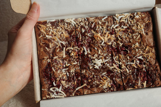 Raspberry Lamington Brownies